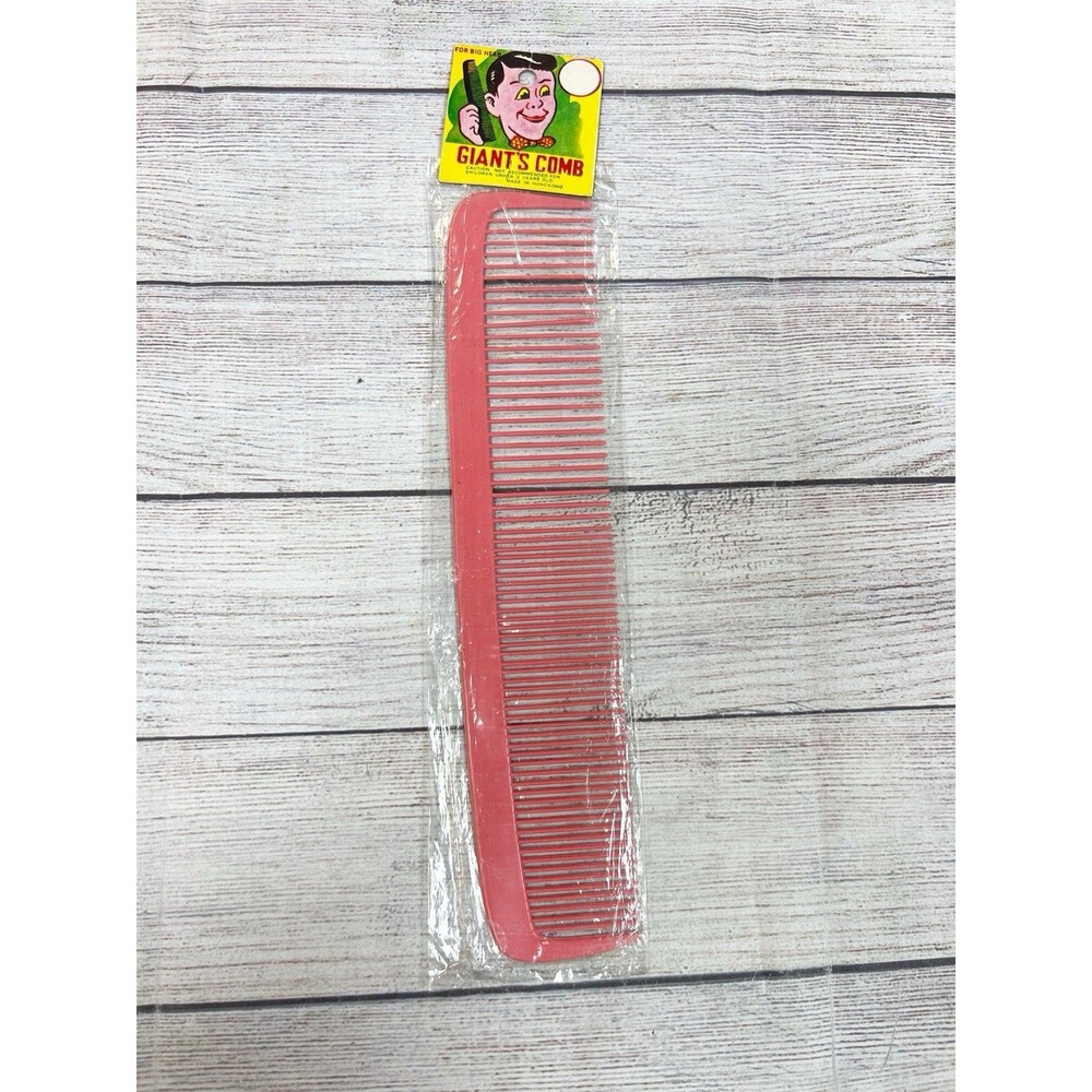 Vintage Big Giant’s Comb 80s Red Plastic Toy Gift Retro NEW